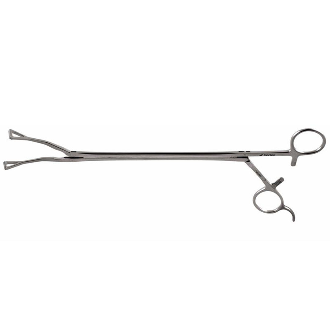 Sontec Instruments VATS Duval Clamp, Curved Left, With Ratchet, 15mm | 2100-825