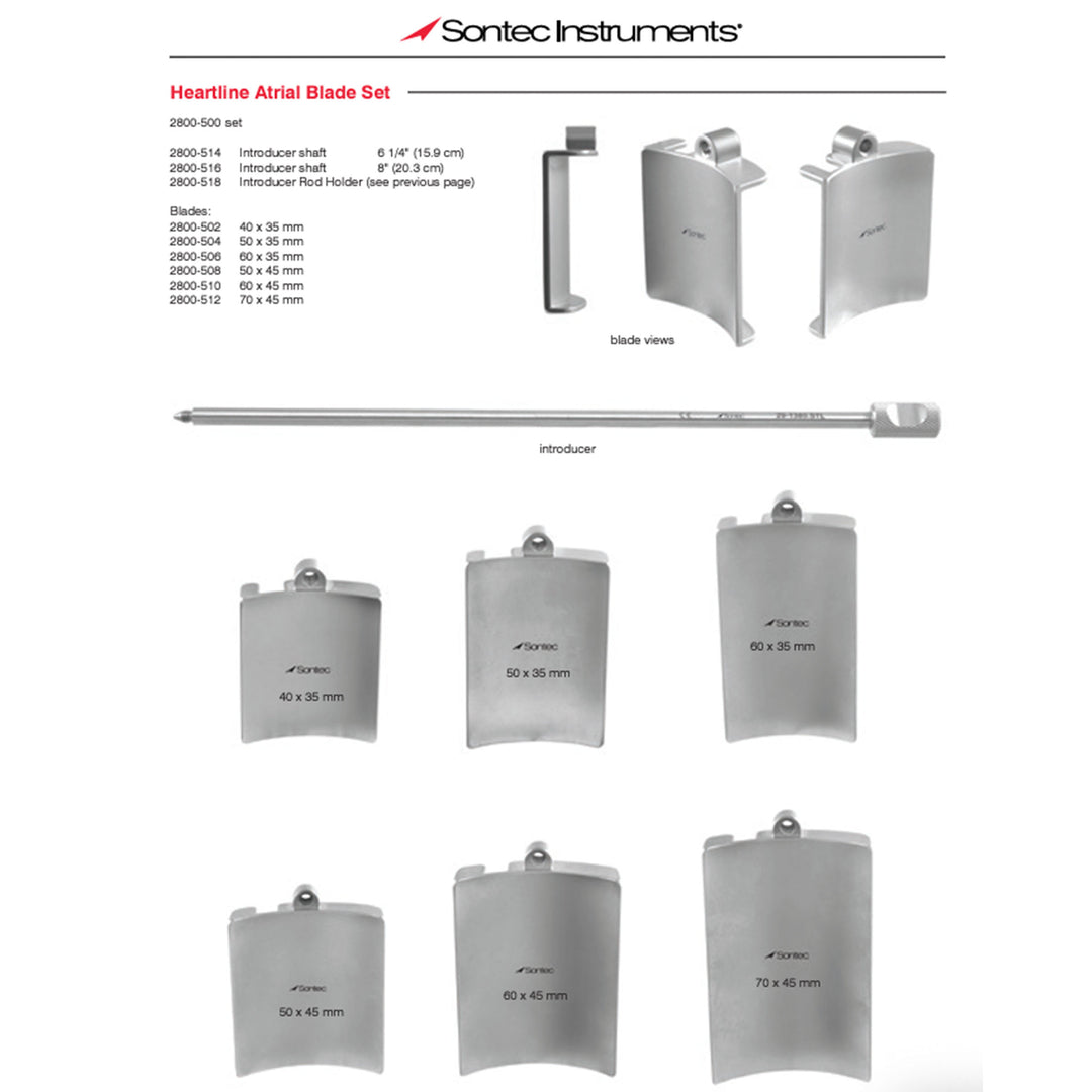 Sontec Instruments HL Atrial Blade, 40mm/50mm/60mm x 35mm |