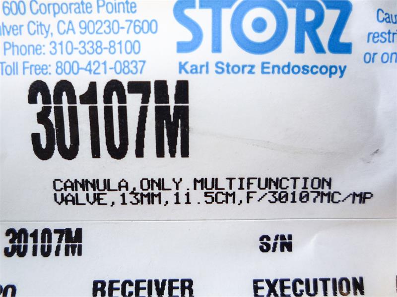 Storz Cannula w/ Multi Function Valve | 30107M