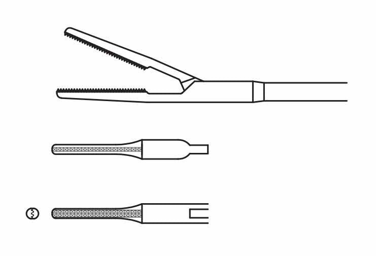 Sontec Instruments HL Debakey Grasper, Long Thin Jaw, 3mm | 2800-7824