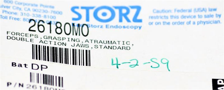 Storz Atraumatic Grasping Forceps, D/A Standard Jaws | 26180MO