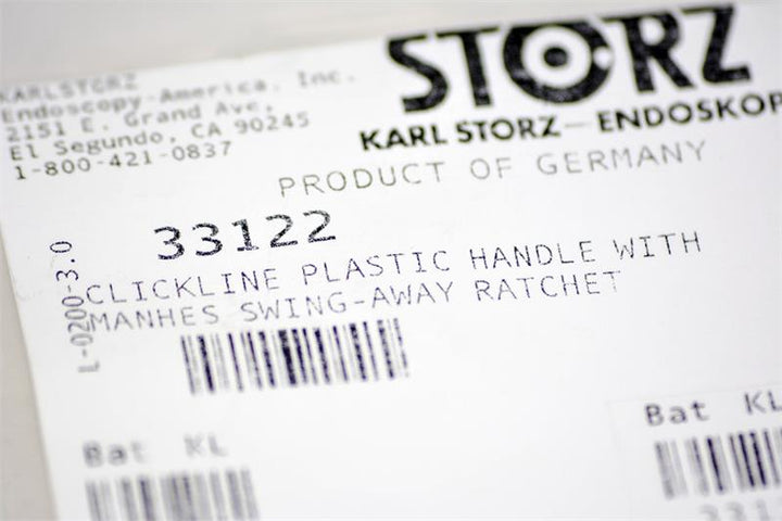 Storz Clickline Plastic Handle w/ Manhes Swing-away Ratchet | 33122