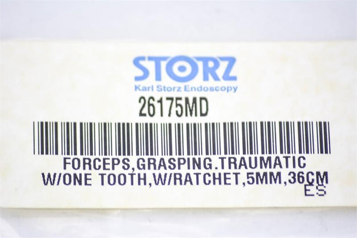 Storz Traumatic Grasping Forceps w/ Ratchet, 5mm x 36cm | 26175MD