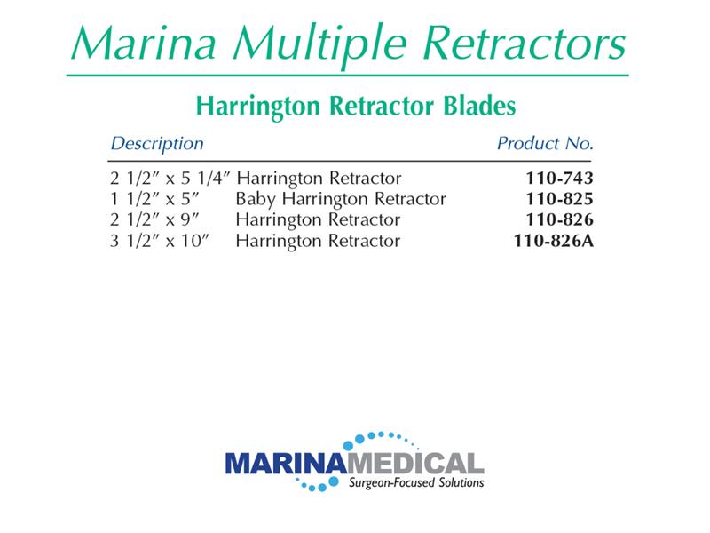 Marina Medical Multi-Trac Harrington Retractor Blades |