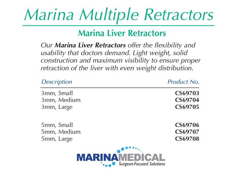 Marina Medical Multi-Trac Marina Liver Retractors |